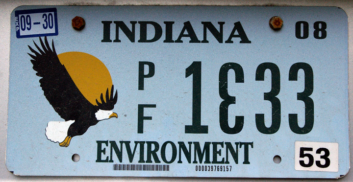 Indiana plate